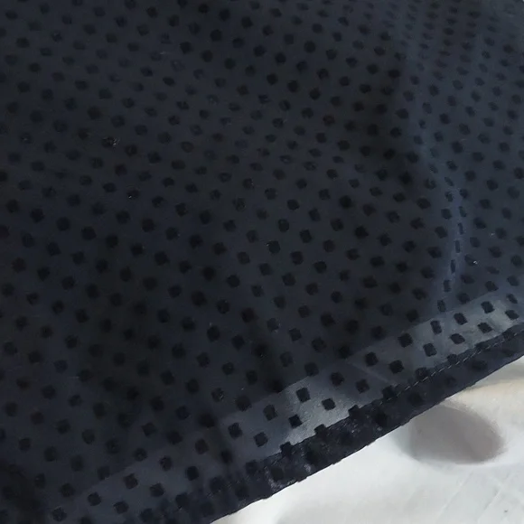 Banana Republic Navy Blue V Neck Polka Dot Textured Lined Sleeveless Top M - Picture 4 of 8